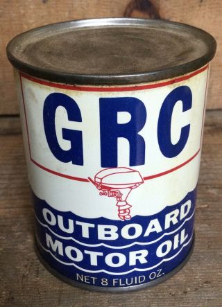 NOS Vintage 8Oz GURLEY REFINING GRC Outboard Motor Oil Tin Can 2