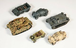 1/72 German Vehicles Horsch,  2 Armored Cars,  A Stug Iii,  Mk - Iii Panzer