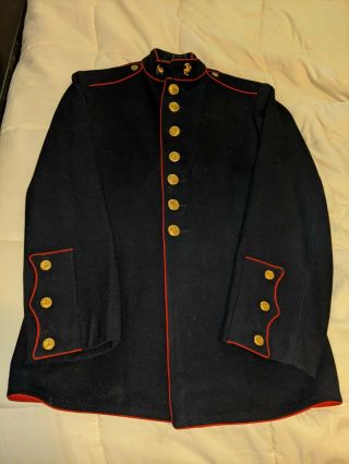Wwii Usmc Us Marine Corps Dress Blue Ega Uniform Jacket Coat
