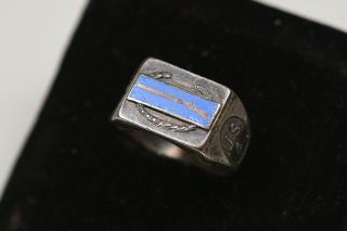 Wwii U.  S.  Army Combat Infantry Badge Ring - Sterling,  Size 8¾