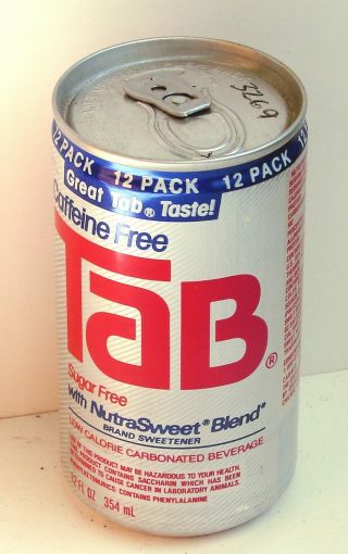 Tab; Coca - Cola Bottling Company Of Chicago,  Illinois; Soda Pop Can