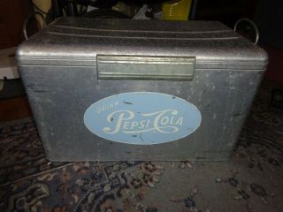 Vintage Drink Pepsi Cola Blue Oval Cooler Pepsi Cola Collectible Advertising