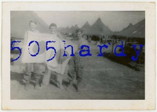 Wwii Us Gi Photo - 169th Infantry Regiment Gis W/ Us Captured Japanese Flags