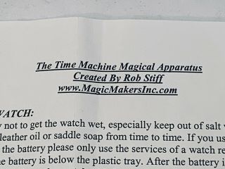 RARE Vintage Magicians Mentalism Watch The Time Machine By Rob Stiff 3