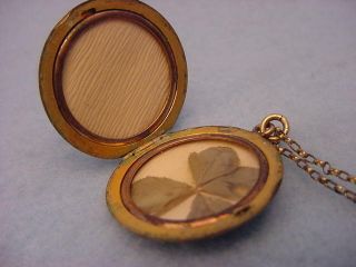 Vintage Gold Filled Victorian Round Locket Necklace