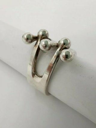 1960 ' s Anna Greta Eker AGE 925 Sterling Silver Ring Size 7 Norway RARE Vintage 2