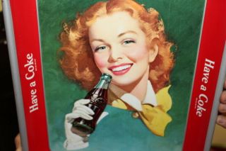 Vintage 1950 To 52 Coca Cola Soda Pop Restaurant Serving Tray Gas Oil Metal Sign 2
