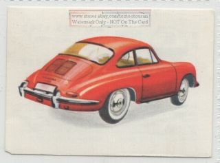 1960s Porsche Coupe German Car Automobile Vintage Ad Card