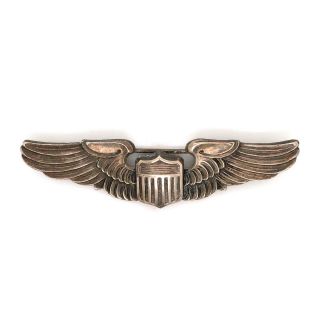 Vtg Estate Wwii Amico Sterling Silver Airforce Pilot 3” Wings 4