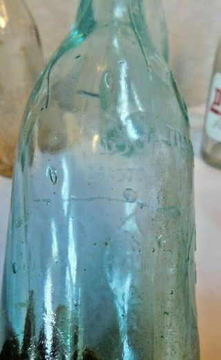 Vintage Blue Straight Sided Script COCA COLA Slug Plate Soda Bottle CHESTER SC 3