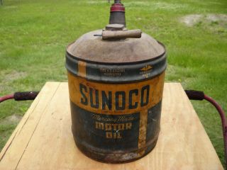 Vintage Sunoco 5 Gallon Oil Can