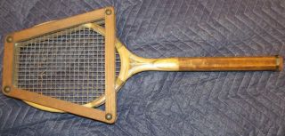 Vintage/antique Harry C Lee Tennis Racket " Club Defender " Lqqk