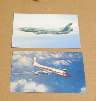 Air Zealand Dc - 10 & Canadian Pacific Air Lines Postcards
