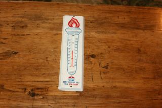1945 Vintage Standard Oil Advertising Thermometer,  Gas & Oil,  Auto,  Tin