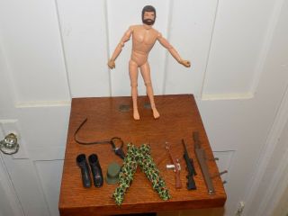 Vintage Gi Joe Figure With Clothes And Weapons