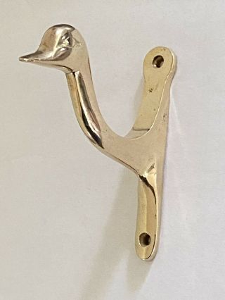 Vintage Brass Duck Head Wall Mount Single Hook Coat Hanger