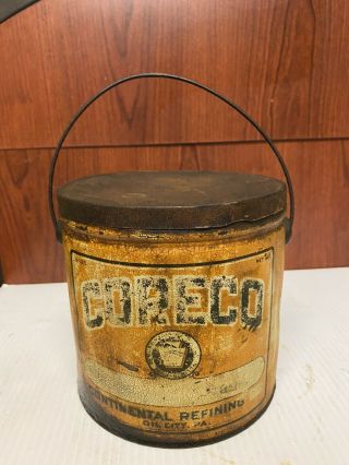 Coreco 5 Pound Grease Can Oil City,  Pa