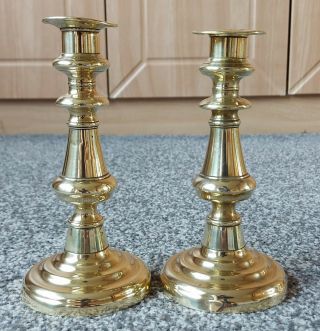 Vintage Brass Candlesticks Candles Holders 17 Cm Tall