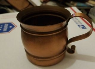 Vintage Gregorian Solid Copper Mug Moscow Mule Made In Usa Cup