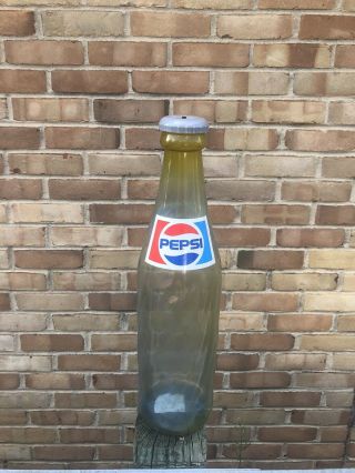 Vintage Giant Plastic Pepsi Swirl Bottle Bank - Hard To Find