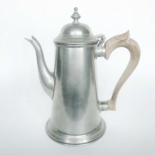 Vintage Kirk Stieff Colonial 9 " Tall Pewter Teapot Atc P1 - 10 Tea Pot Pitcher