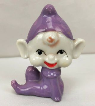Vintage Porcelain Pixie Elf Figurine - Japan