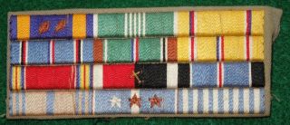 Wwii Korean War Air Force Pilot Embroidered Ribbon Bar Air Medal Berlin Airlift