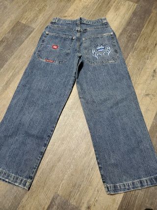 Jnco Vintage 90’s Boys Size 18 Wide Leg Skater Denim Jeans Euc Crown Logo