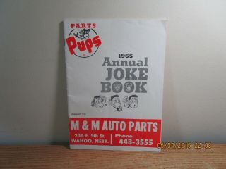 Parts Pups 1965 Adult Joke Book Pin Ups M & M Auto Parts Wahoo Nebraska