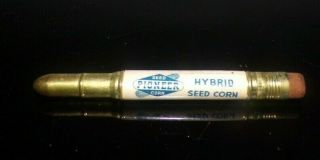 Vintage Pioneer Seeds Seed Corn Dealer Bullet Pencil Elma Iowa Ia
