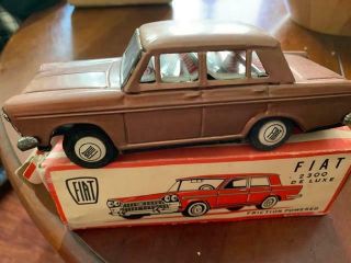 Fiat 2300 Tin Toy Car,  Friction,  Ichimura,  Vintage Boxed,  Very Rare,  Like