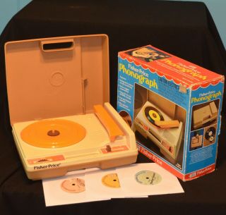 Vintage 1979 Fisher Price 825 Phonograph Record Player W/box Great