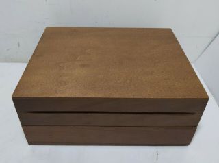 Vintage STYLE HOUSE Silverware Flatware Storage Chest Wood Case/Box Drawer 2