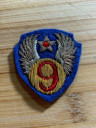 Wwii/ww2/post? Us Army Air Corps Patch - 9th Air Force Bullion - Usaaf