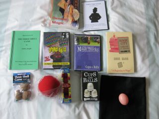 Magic Bundle – Sponge Balls,  Cup And Balls,  3 Shell Game,  Egg Bag,  Dvds,  Pat Page