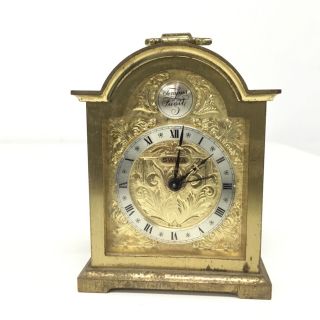Vintage Tempus Fugile Gold Wind Up Alarm Clock 563