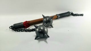 Vintage Medieval Warrior Weapon Double 2 Spike Ball Mace Flail Morningstar Real