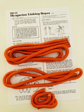 Hungarian Linking Ropes T - 101 By Tenyo Magic Rare Japanese Magic Conjuring Trick