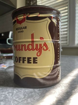 Vintage Roundy’s Coffee Tin - 2LB Roundy’s Advertising 2