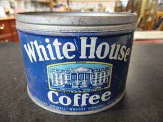 Vintage White House Coffee Tin