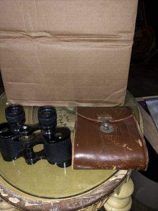 Rare Wwii French Ww2 Binoculars E.  Krauss France With Case