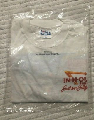 Rare Actual 1990 Vintage Buick Design In And Out Burger T - Shirt Size Large