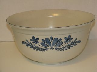 Pfalzgraff Yorktowne Blue 8 Qt Dough Bowl 14 Large 13 " Pottery Rare Htf Vintage