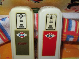 Vintage D - X Boron Gas Gas Pump Salt & Pepper Shakers Eitzen Garage John & Ed