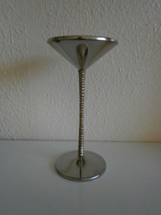 Iconic 1970’s Retro Viner’s Stuart Devlin Stainless Steel/gold - Plated Candle Hol