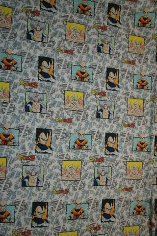 2000 Dragon Ball Z Vintage Rare Flat Twin Bed Sheet USA Print TV Cartoon Anime 2