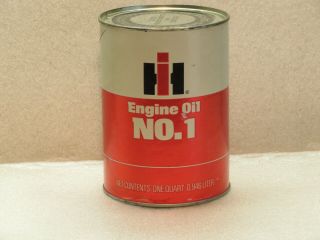 Vintage Ih International Harvester No.  1 Sae 30 Motor Oil Quart Paper Can