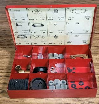 Vintage Trico Wiper Blades Parts Metal Display Box With Parts