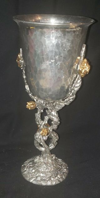 Fellowship Foundry Rose Pewter 8 1/2 " Tall Goblet