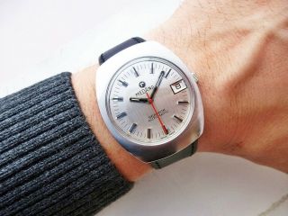 Rare Steel Roamer Searock Automatic Date Vintage Wristwatch 1970 